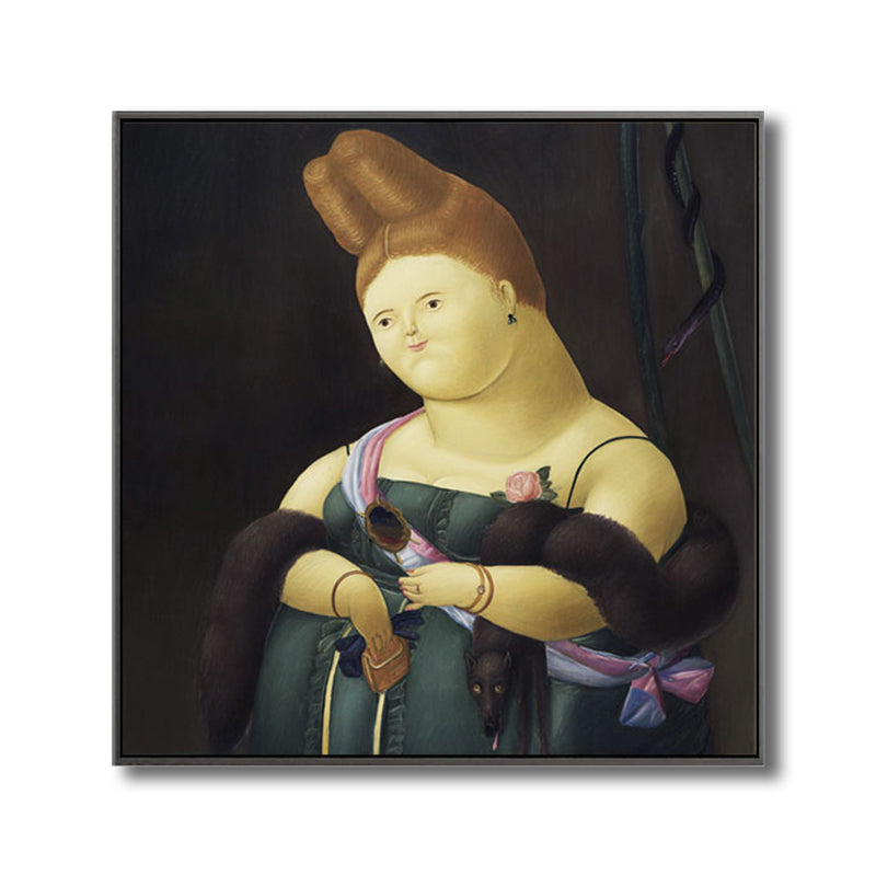 Brehn | Lustige Figuren Wandkunst Hausinterieur Fernando Botero Zeichnung Leinwanddruck in sanften Farben