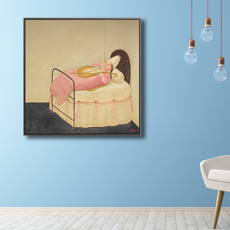 Brehn | Lustige Figuren Wandkunst Hausinterieur Fernando Botero Zeichnung Leinwanddruck in sanften Farben