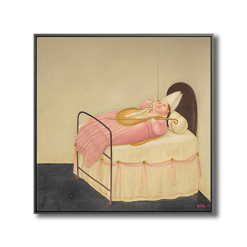Brehn | Lustige Figuren Wandkunst Hausinterieur Fernando Botero Zeichnung Leinwanddruck in sanften Farben