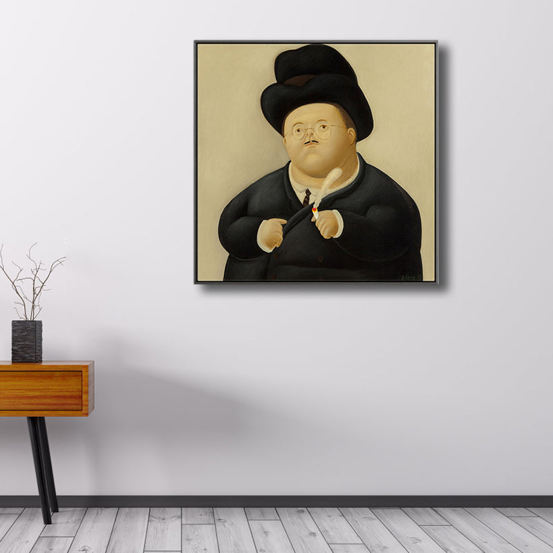 Brehn | Lustige Figuren Wandkunst Hausinterieur Fernando Botero Zeichnung Leinwanddruck in sanften Farben