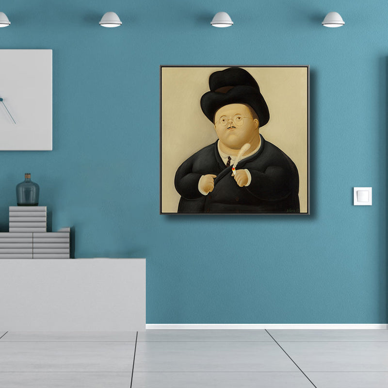 Brehn | Lustige Figuren Wandkunst Hausinterieur Fernando Botero Zeichnung Leinwanddruck in sanften Farben