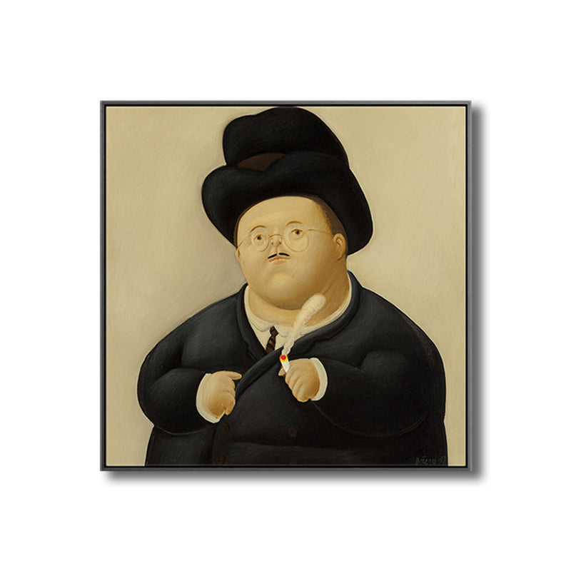 Brehn | Lustige Figuren Wandkunst Hausinterieur Fernando Botero Zeichnung Leinwanddruck in sanften Farben