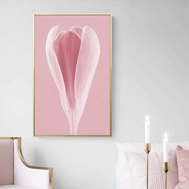 Brehn | Fotografischer Druck Flowerbud Wandkunst Pink Nordischer Stil Wanddekoration für das Mädchenzimmer