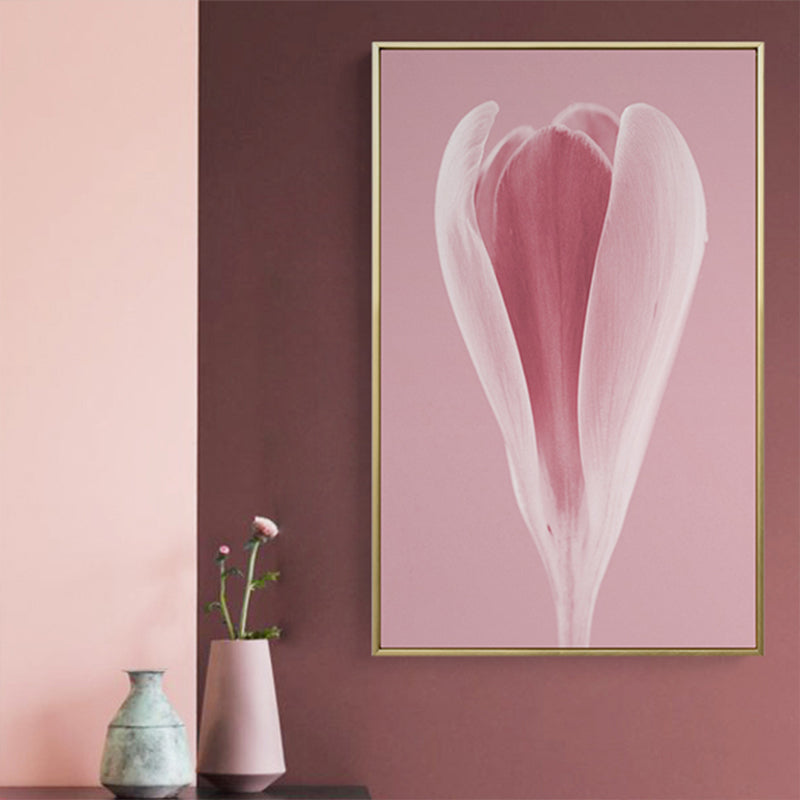 Brehn | Fotografischer Druck Flowerbud Wandkunst Pink Nordischer Stil Wanddekoration für das Mädchenzimmer