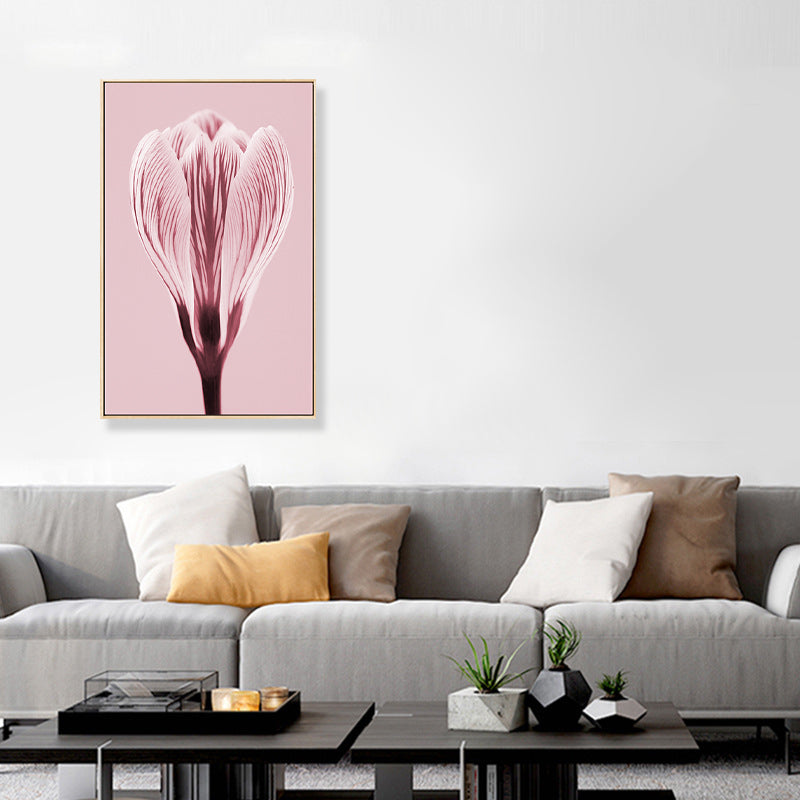 Brehn | Fotografischer Druck Flowerbud Wandkunst Pink Nordischer Stil Wanddekoration für das Mädchenzimmer