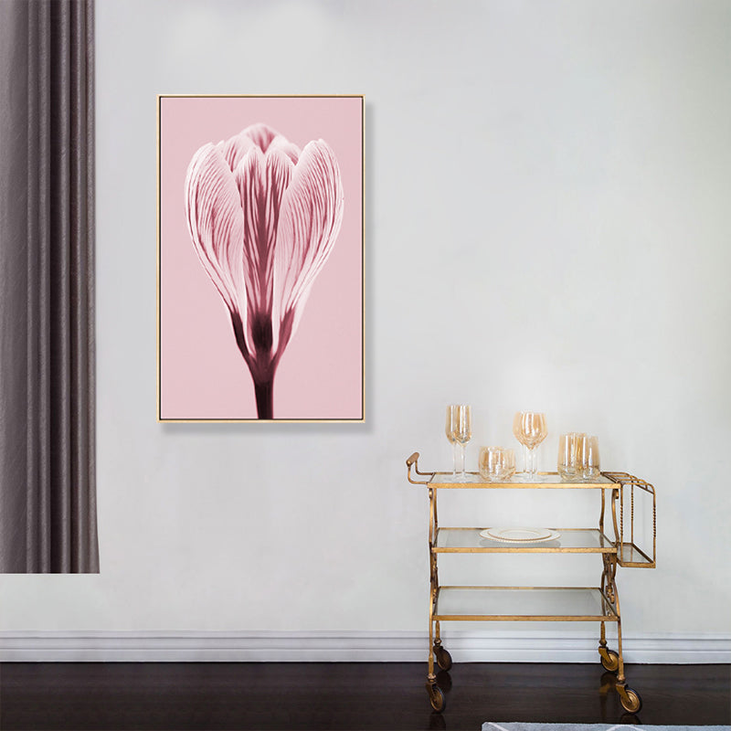 Brehn | Fotografischer Druck Flowerbud Wandkunst Pink Nordischer Stil Wanddekoration für das Mädchenzimmer