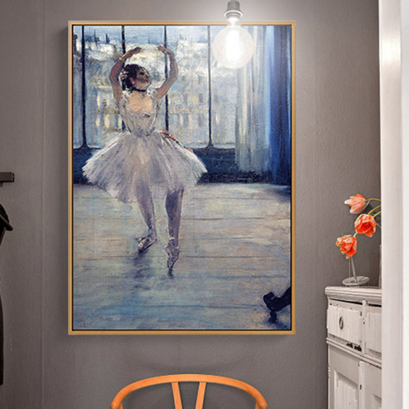 Brehn | Art Nouveau Ballerina Malerei Leinwand Texturiert Weiche Farben Wanddekoration für Mädchenzimmer