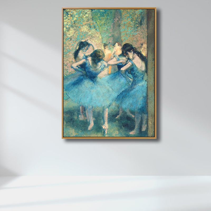 Brehn | Art Nouveau Ballerina Malerei Leinwand Texturiert Weiche Farben Wanddekoration für Mädchenzimmer
