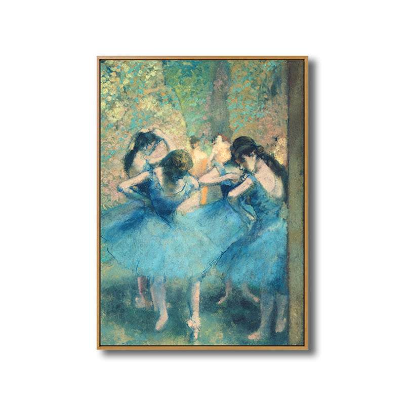 Brehn | Art Nouveau Ballerina Malerei Leinwand Texturiert Weiche Farben Wanddekoration für Mädchenzimmer