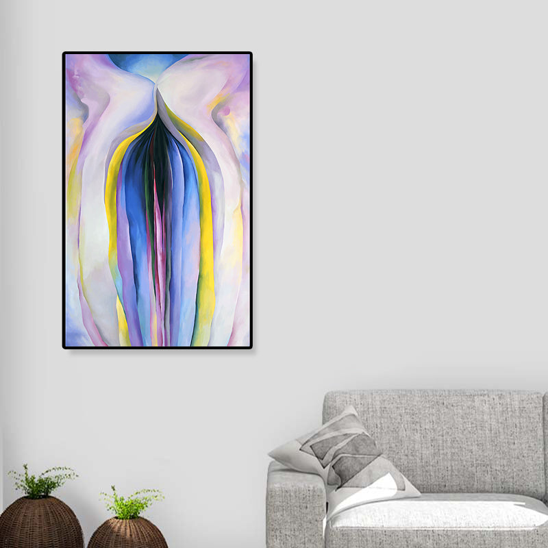 Brehn | Mehrfarbiges abstraktes Gemälde strukturiert zeitgenössische Wohnzimmer Leinwand Wandkunst