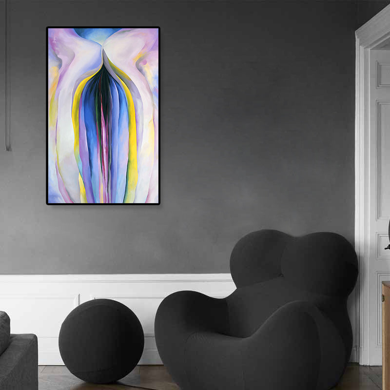 Brehn | Mehrfarbiges abstraktes Gemälde strukturiert zeitgenössische Wohnzimmer Leinwand Wandkunst