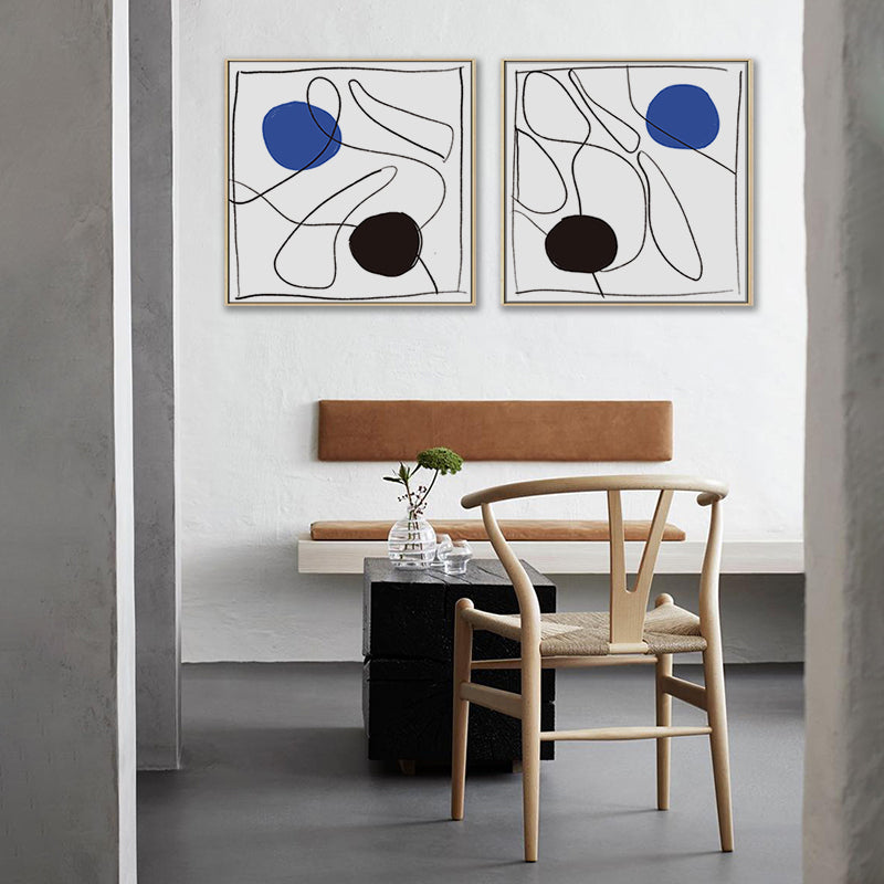 Brehn | Skandinavische abstrakte Leinwandkunst Pastellfarbe texturierte Wanddekoration für das Wohnzimmer
