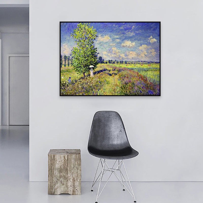 Brehn | Impressionismus Außen Szene Leinwand Weiche Farbe Texturiertes Wandkunst Druck für Wohnzimmer