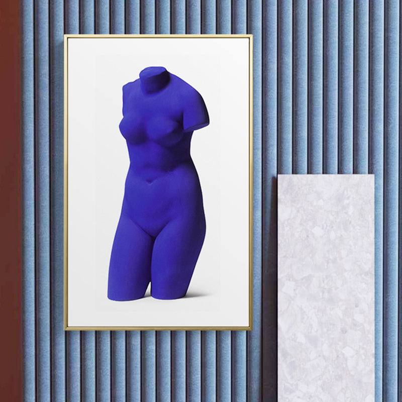 Brehn | Foto Bedruckte Nackte Skulptur Leinwand Dunkle Farbe Moderne Wandkunst für Hausinterieur