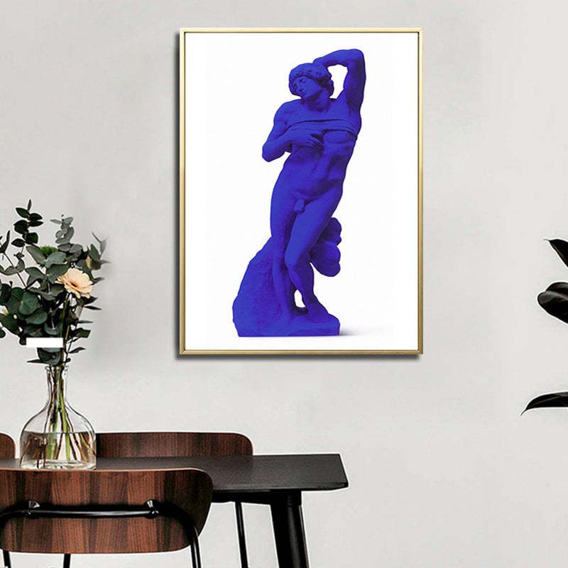 Brehn | Foto Bedruckte Nackte Skulptur Leinwand Dunkle Farbe Moderne Wandkunst für Hausinterieur