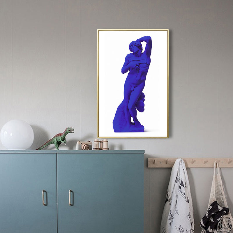Brehn | Foto Bedruckte Nackte Skulptur Leinwand Dunkle Farbe Moderne Wandkunst für Hausinterieur