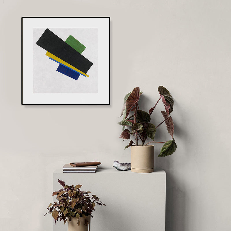 Brehn | Pastellfarbe Abstrakter Expressionismus Leinwanddruck Geometrische Wandkunst Dekor für die Küche