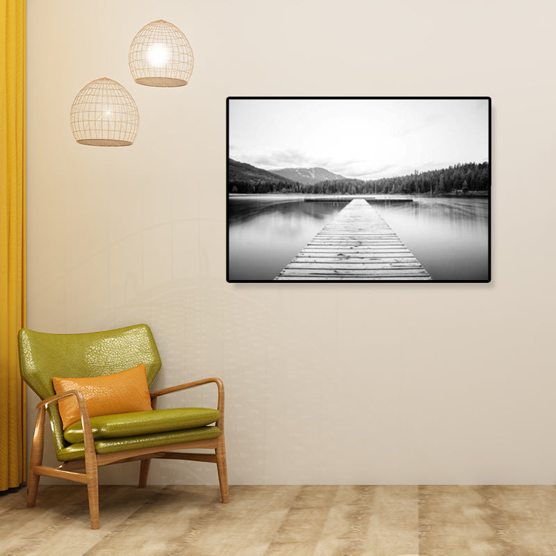 Brehn | Modernismus Fotografische Seestück Kunst Druck Leinwand Texturiert Dunkle Farbe Wanddekoration für Zuhause