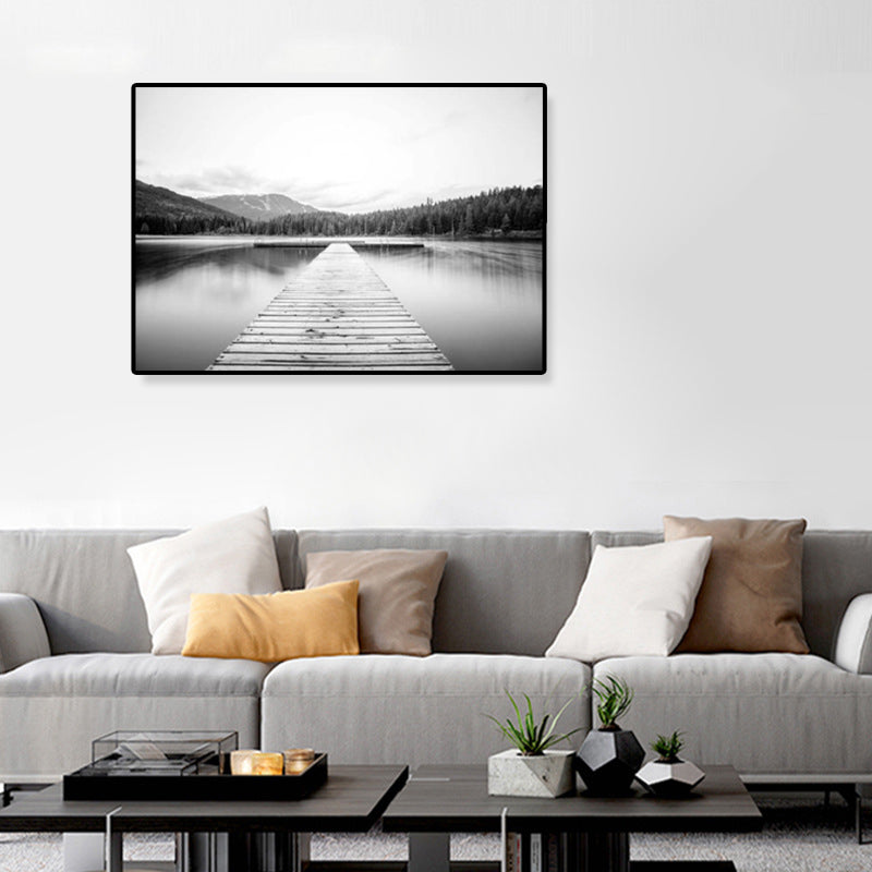 Brehn | Modernismus Fotografische Seestück Kunst Druck Leinwand Texturiert Dunkle Farbe Wanddekoration für Zuhause