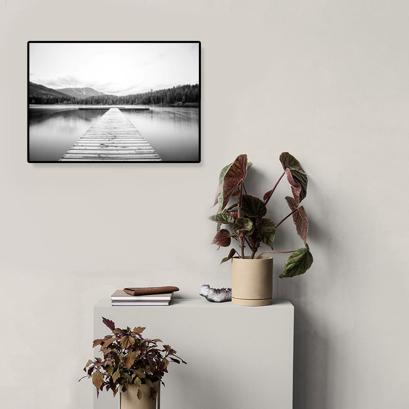 Brehn | Modernismus Fotografische Seestück Kunst Druck Leinwand Texturiert Dunkle Farbe Wanddekoration für Zuhause