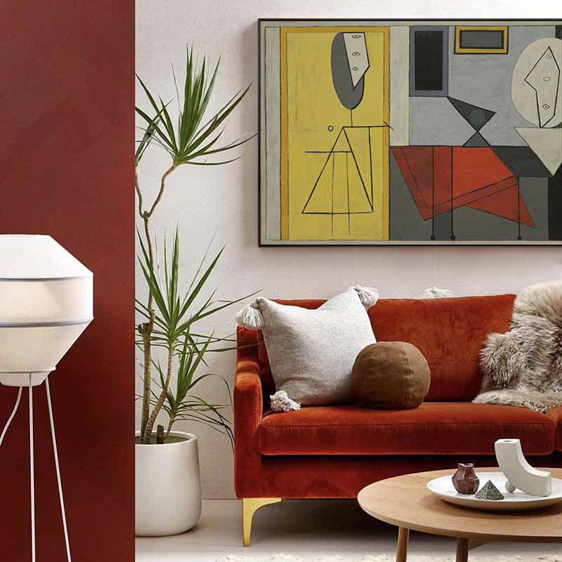 Brehn | Kubismus Einzigartiges Muster Leinwanddruck Abstrakt Helle Farbe Jungen Schlafzimmer Wandkunst Dekor