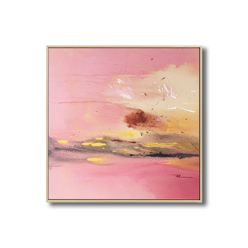 Brehn | Dunkle Nacht See Szene Malerei Abstrakt Traditionelle Texturierte Leinwand Kunst für Zuhause