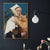 Brehn | Nun und Cat Wandkunst Brauner Zeitgenössischer Leinwanddruck für das Esszimmer, Verschiedene Größen