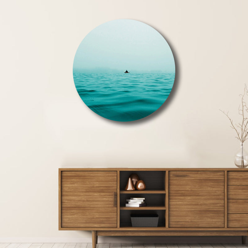 Brehn | Foto Ozeanblick Kunstdruck Zeitgenössische Leinwand Wanddekoration in sanften Farben für das Spielzimmer