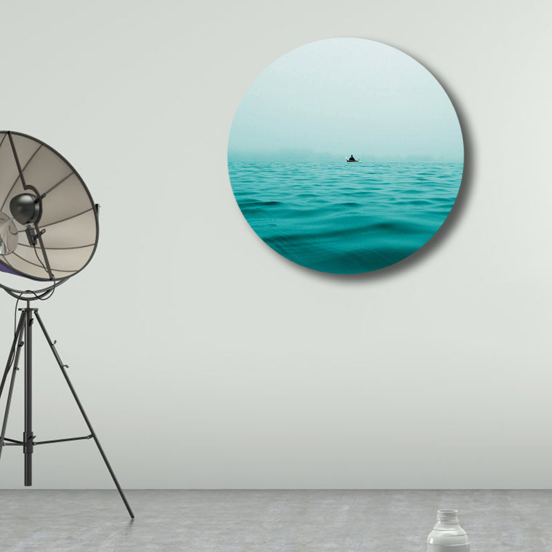Brehn | Foto Ozeanblick Kunstdruck Zeitgenössische Leinwand Wanddekoration in sanften Farben für das Spielzimmer