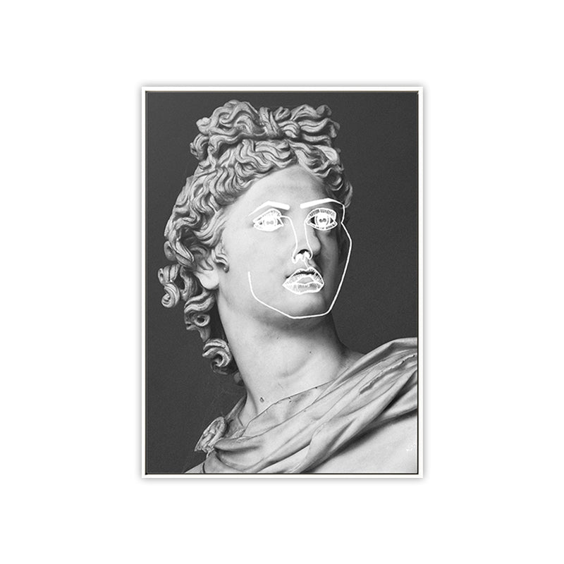 Brehn | Grau Putz Griechische Statue Kunst Druck Texturiert Moderner Stil Wohnzimmer Wand Dekoration