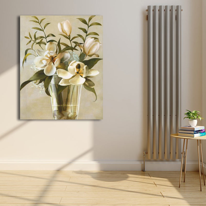 Brehn | Blumenmuster Wanddeko Zeitgenössische Texturierte Schlafzimmer Eingewickelte Leinwand, Verschiedene Größen