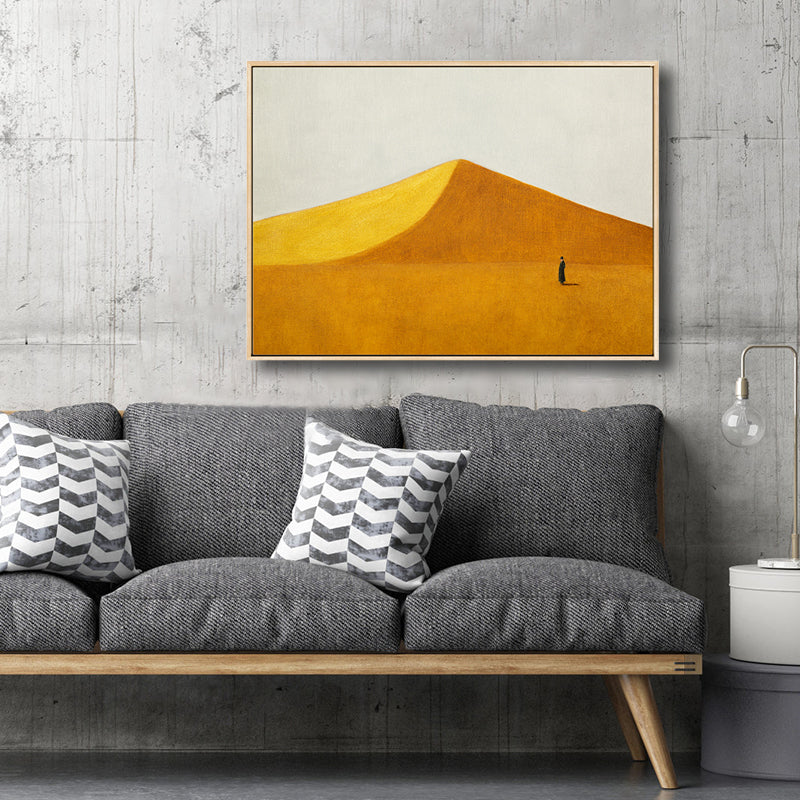Brehn | Skandinavischer Stil Flachland Leinwanddruck Naturlandschaft Wandkunst Dekor in hellen Farben