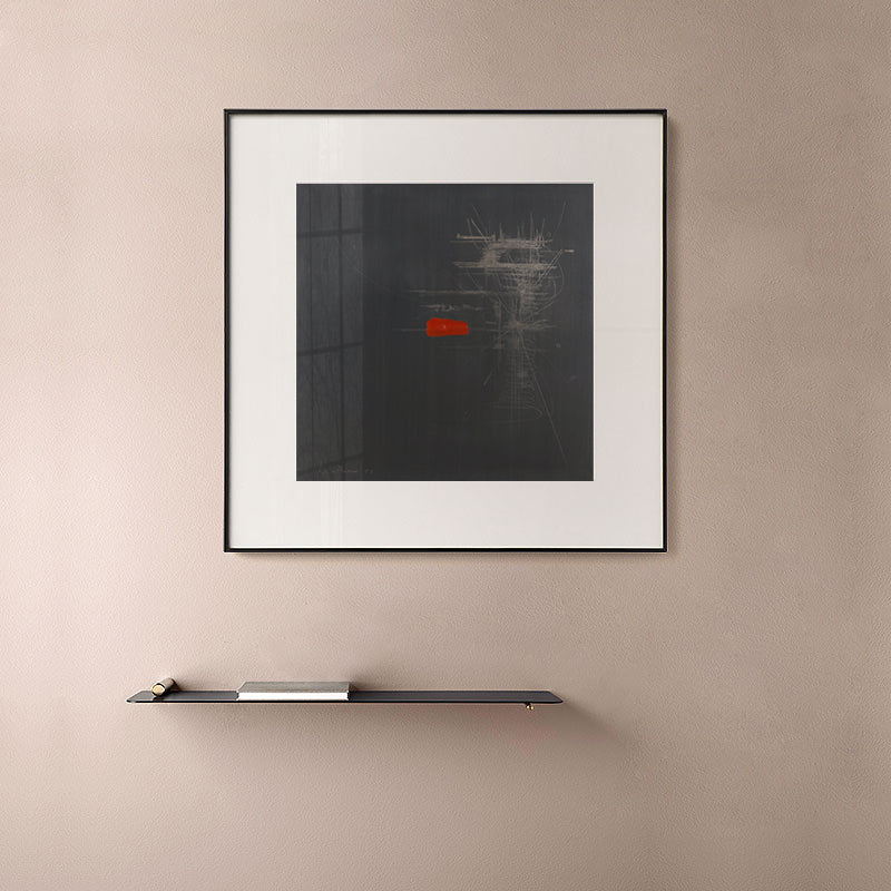 Brehn | Schwarze Riesen ungewöhnliches Muster Canvas abstrakte nordische strukturierte Wandkunst-Druck für Raum