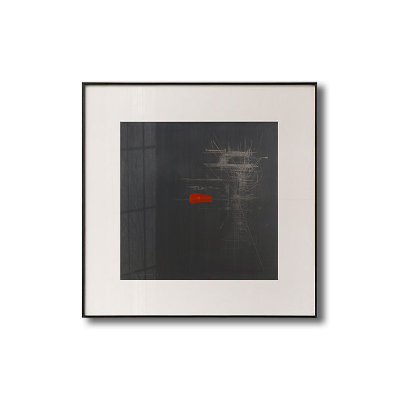 Brehn | Schwarze Riesen ungewöhnliches Muster Canvas abstrakte nordische strukturierte Wandkunst-Druck für Raum