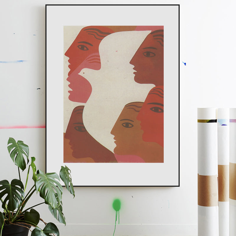Brehn | Figurenmuster Eingewickelt Leinwand Abstrakter Expressionismus Texturiertes Zuhause Galerie Gemälde