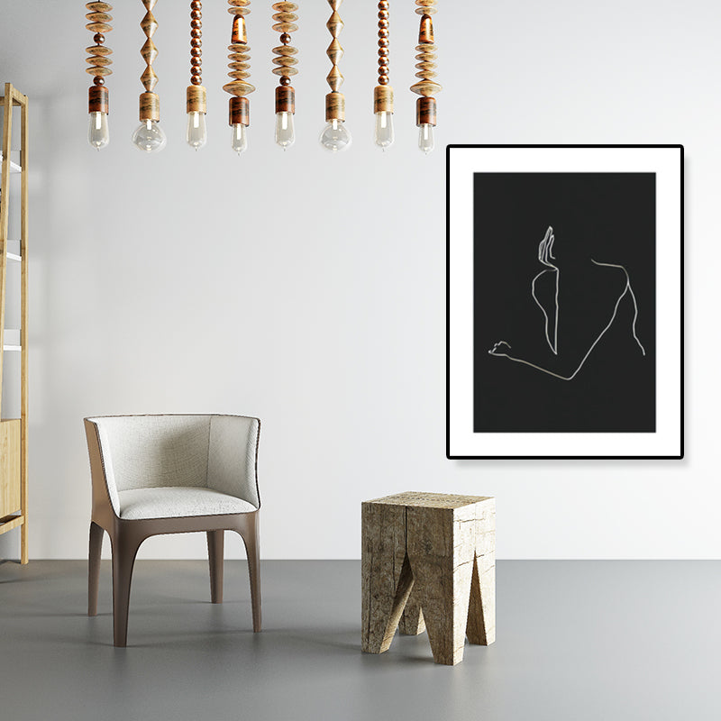 Brehn | Figurenmuster Eingewickelt Leinwand Abstrakter Expressionismus Texturiertes Zuhause Galerie Gemälde