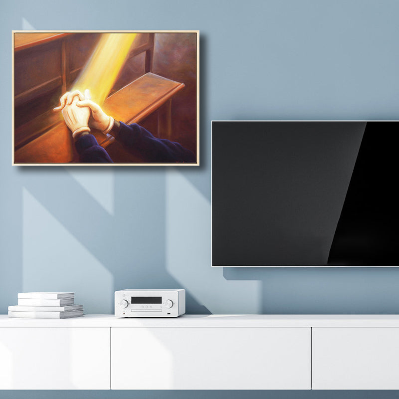 Brehn | Art Nouveau die Hand Leinwand Braun Illustration Stillleben Wanddekoration für das Schlafzimmer