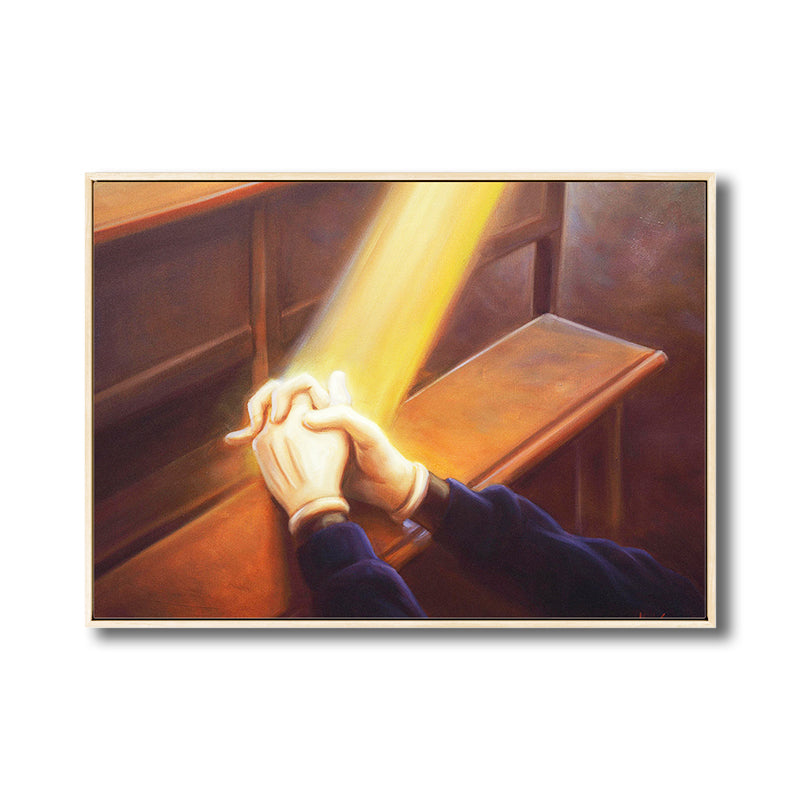 Brehn | Art Nouveau die Hand Leinwand Braun Illustration Stillleben Wanddekoration für das Schlafzimmer