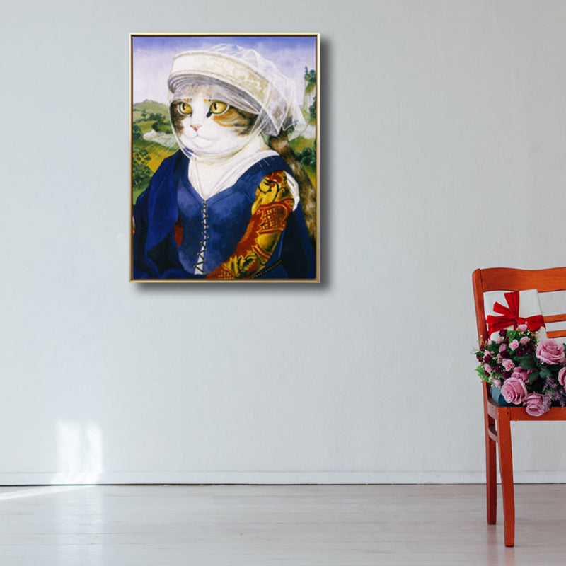 Brehn | Pop Art Spoof Tier Leinwanddruck Dunkle Farbe Wohnzimmer Wanddekoration, Mehrere Größen