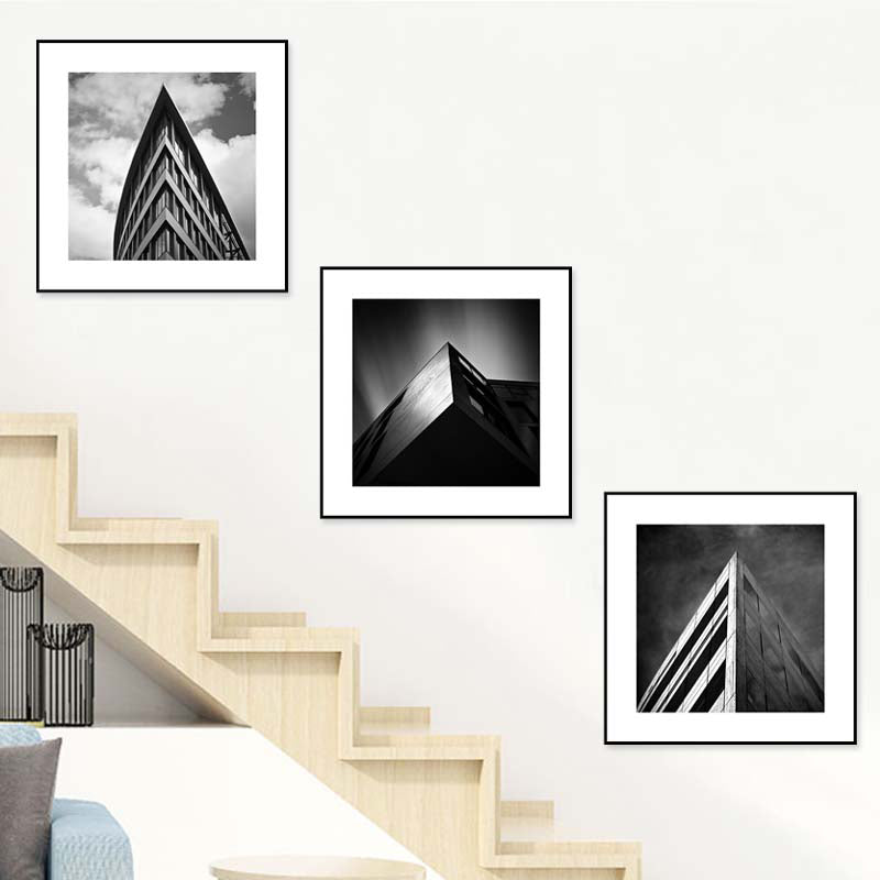 Brehn | Fotografie Architektur Wandkunst Druck in dunkler Farbkanvas Wanddekoration, strukturiert