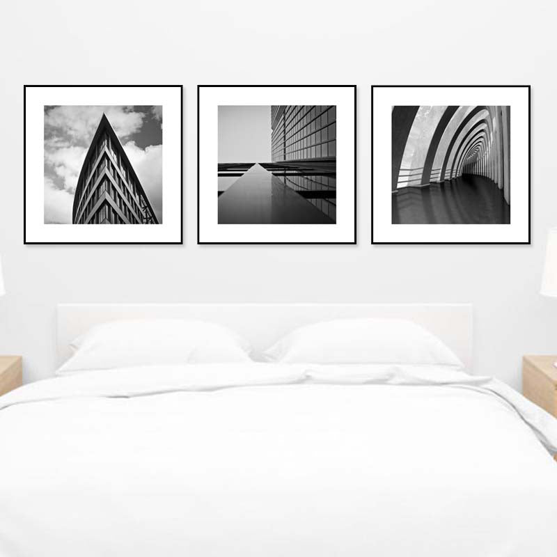 Brehn | Fotografie Architektur Wandkunst Druck in dunkler Farbkanvas Wanddekoration, strukturiert