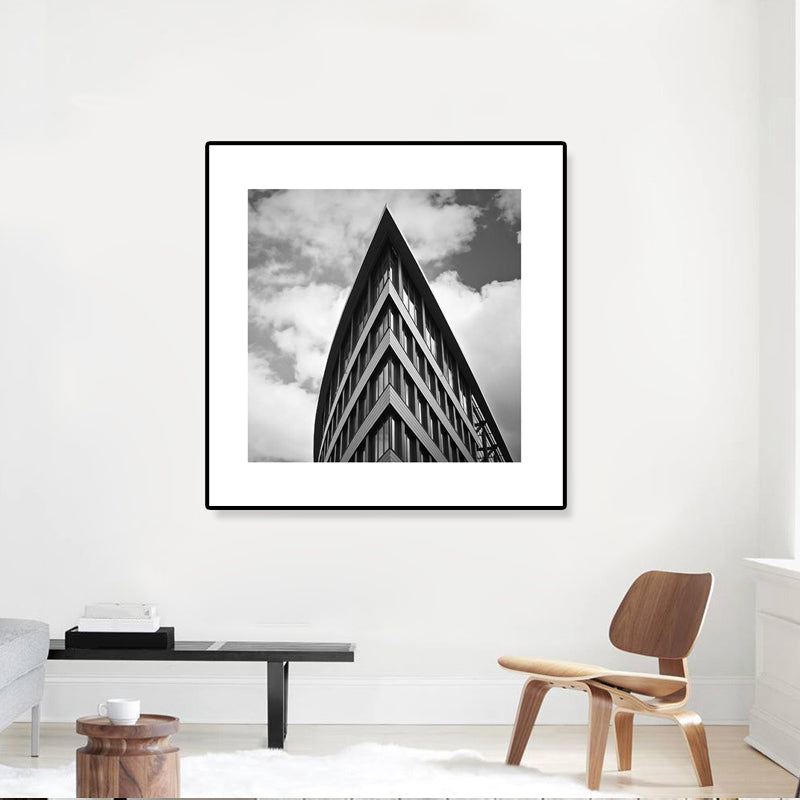 Brehn | Fotografie Architektur Wandkunst Druck in dunkler Farbkanvas Wanddekoration, strukturiert