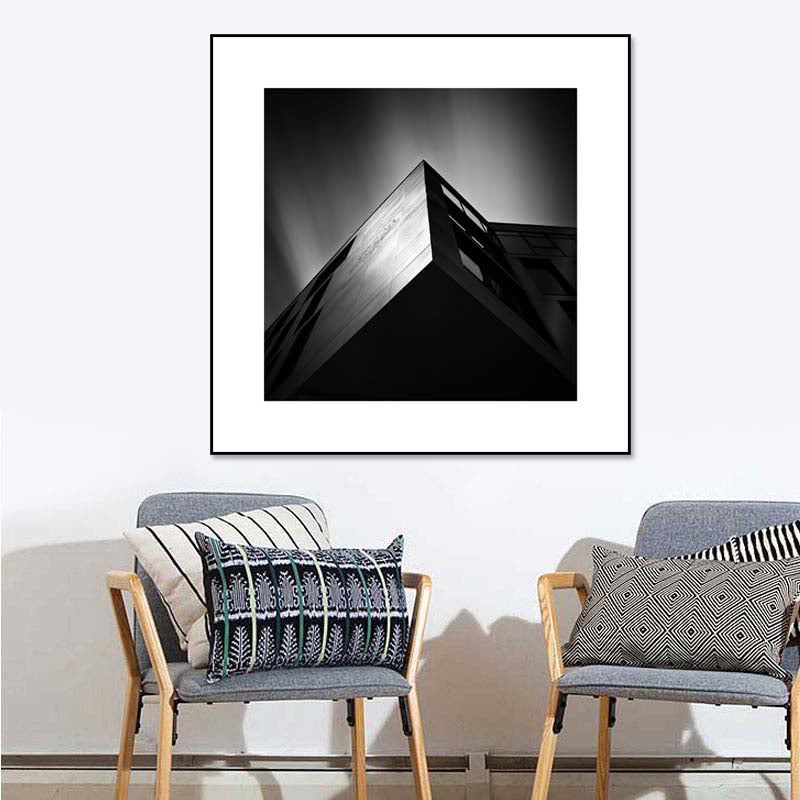 Brehn | Fotografie Architektur Wandkunst Druck in dunkler Farbkanvas Wanddekoration, strukturiert