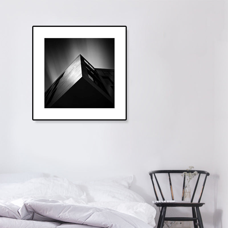 Brehn | Fotografie Architektur Wandkunst Druck in dunkler Farbkanvas Wanddekoration, strukturiert