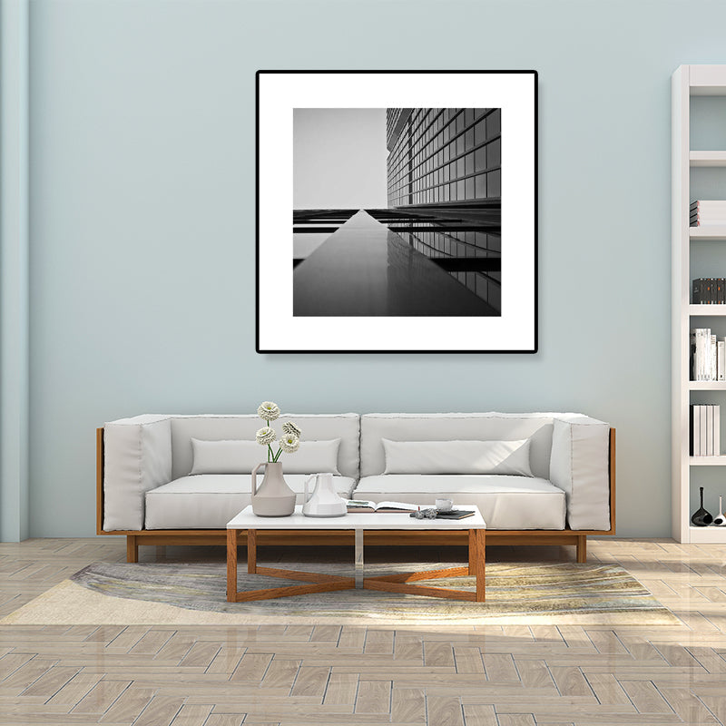 Brehn | Fotografie Architektur Wandkunst Druck in dunkler Farbkanvas Wanddekoration, strukturiert