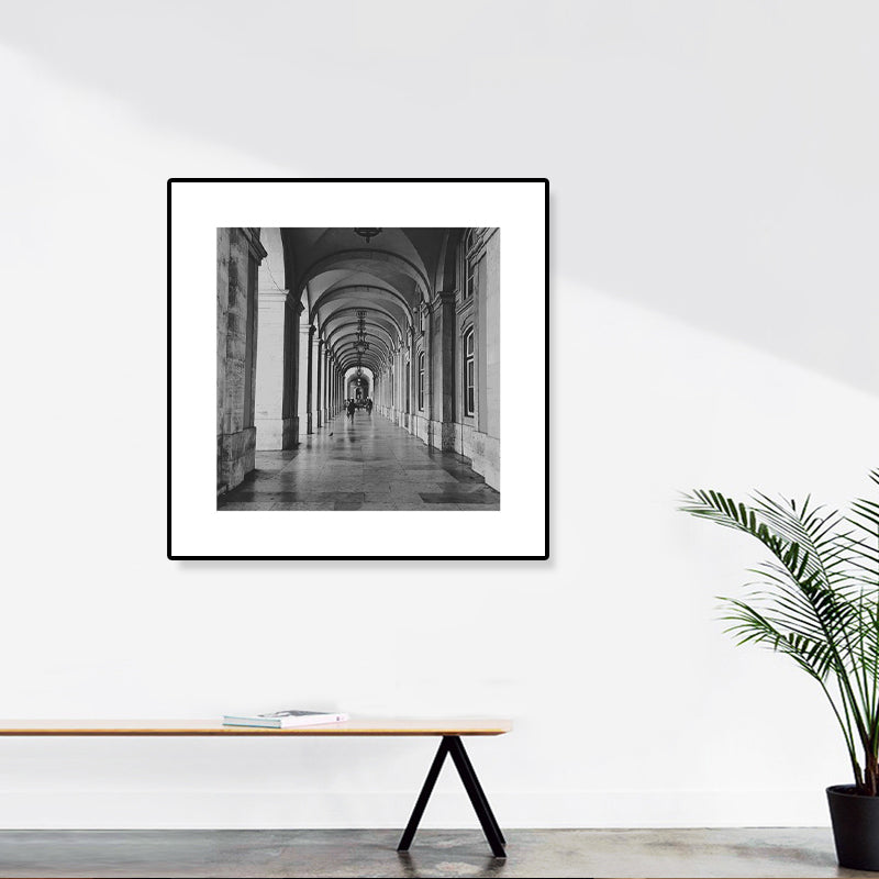 Brehn | Fotografie Architektur Wandkunst Druck in dunkler Farbkanvas Wanddekoration, strukturiert
