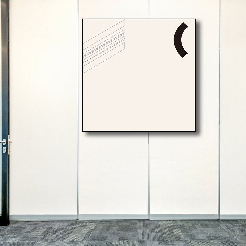 Brehn | Helle Farbige Neuartige Grafische Wanddekoration Abstrakter Nordischer Texturierter Leinwanddruck für das Schlafzimmer