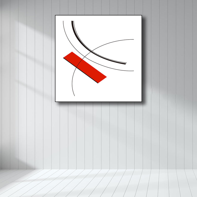 Brehn | Helle Farbige Neuartige Grafische Wanddekoration Abstrakter Nordischer Texturierter Leinwanddruck für das Schlafzimmer