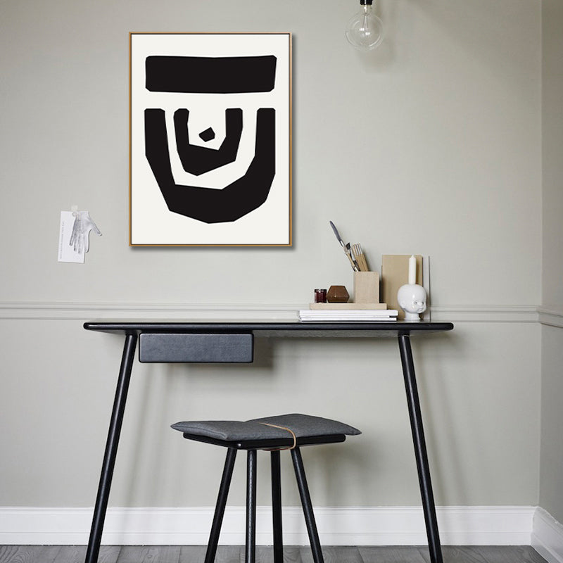 Brehn | Illustration Muster Wandkunst Dekor Esszimmer Abstrakter Druck Leinwand in dunkler Farbe
