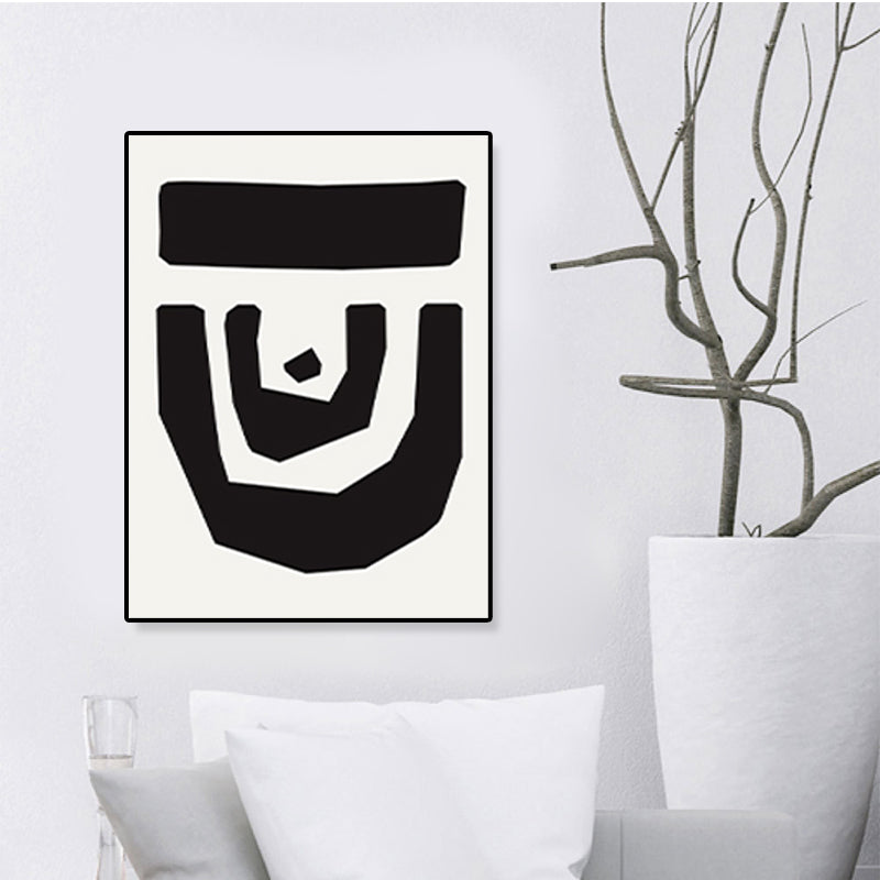 Brehn | Illustration Muster Wandkunst Dekor Esszimmer Abstrakter Druck Leinwand in dunkler Farbe
